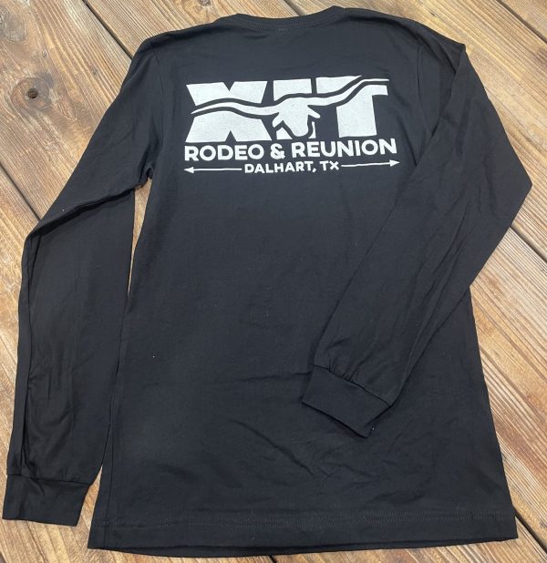 XIT CLASSIC LONG SLEEVE BLACK UNISEX T-SHIRT
